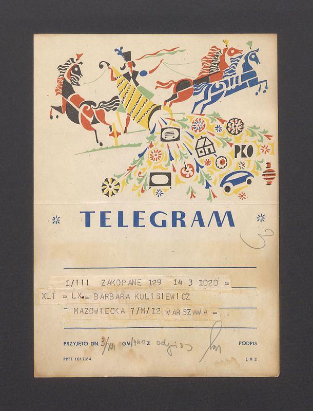 Telegram. Jak najlepsze życzenia i ucałowania [...]