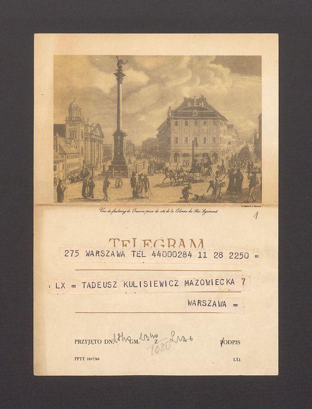 Telegram. Dużo dobrych życzeń [...]