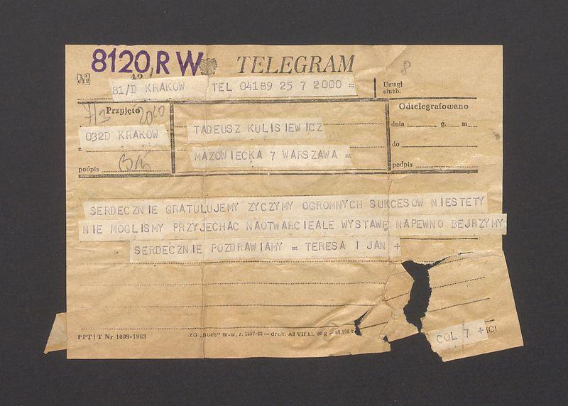 Telegram. Serdecznie gratulujemy życzymy ogromnych sukcesów