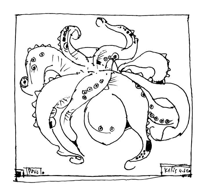 Ośmiornica do kolorowania