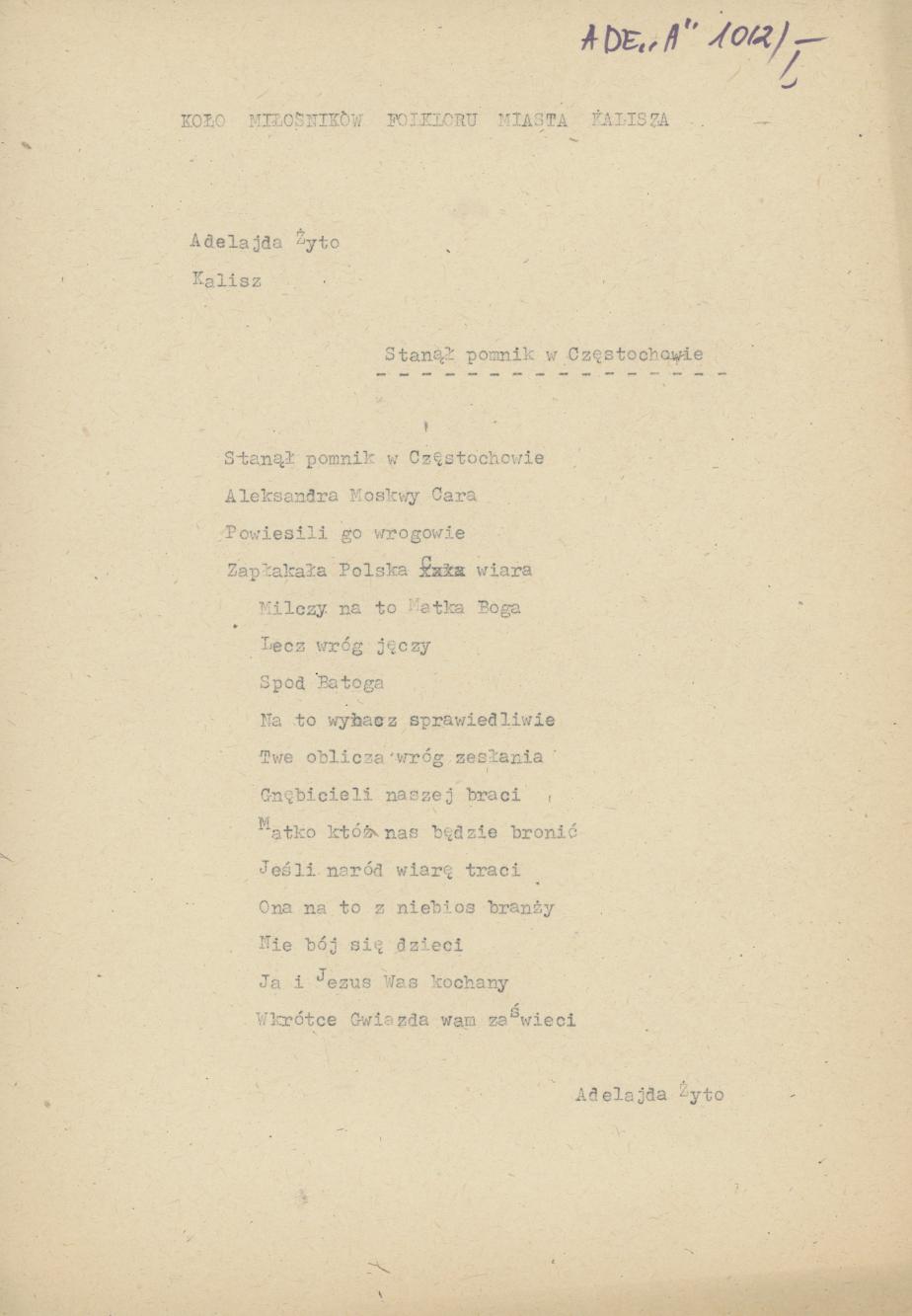 Stanął pomnik w Częstochowie