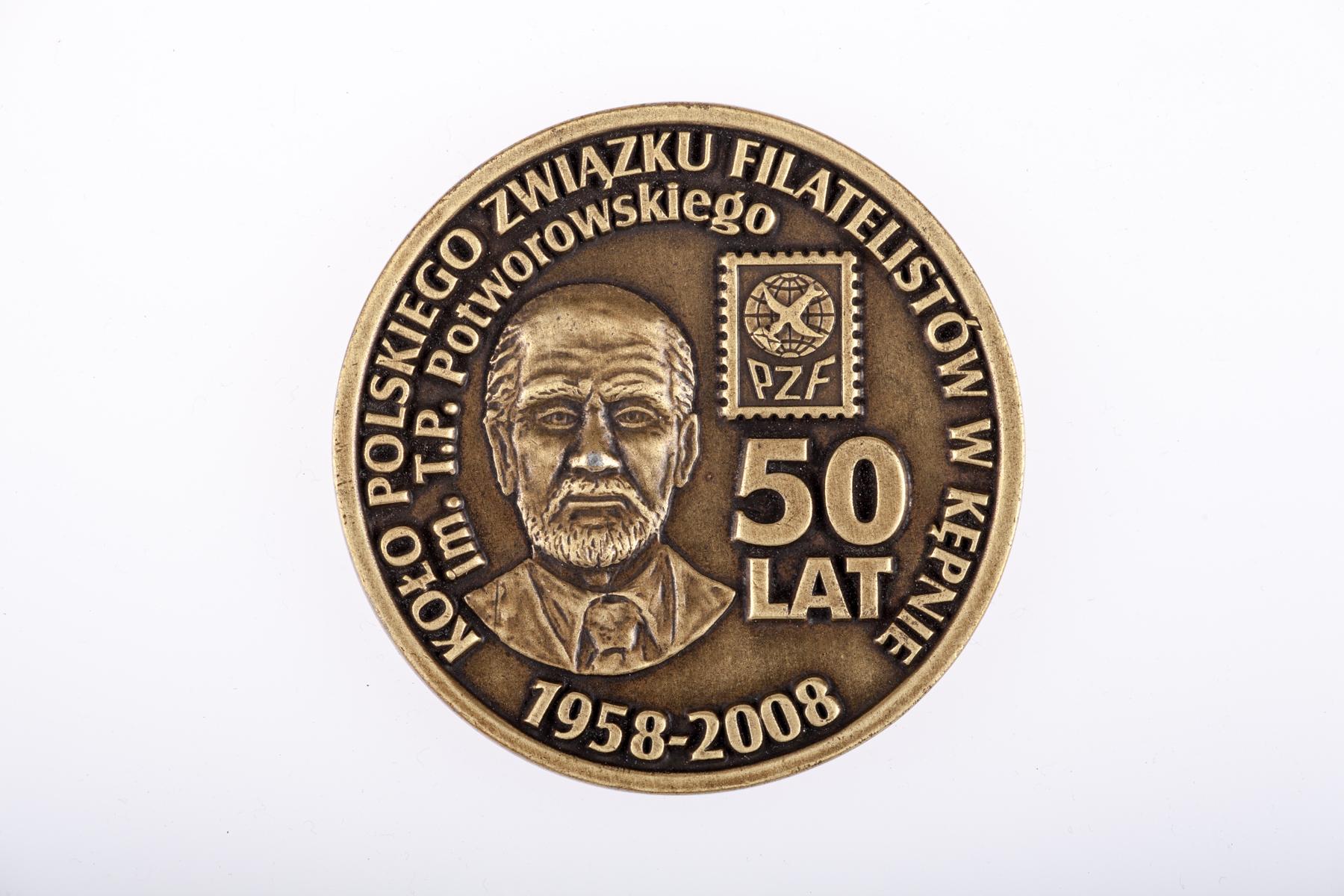 Medal na 50. rocznicę działalności Koła Filatelistów w Kępnie