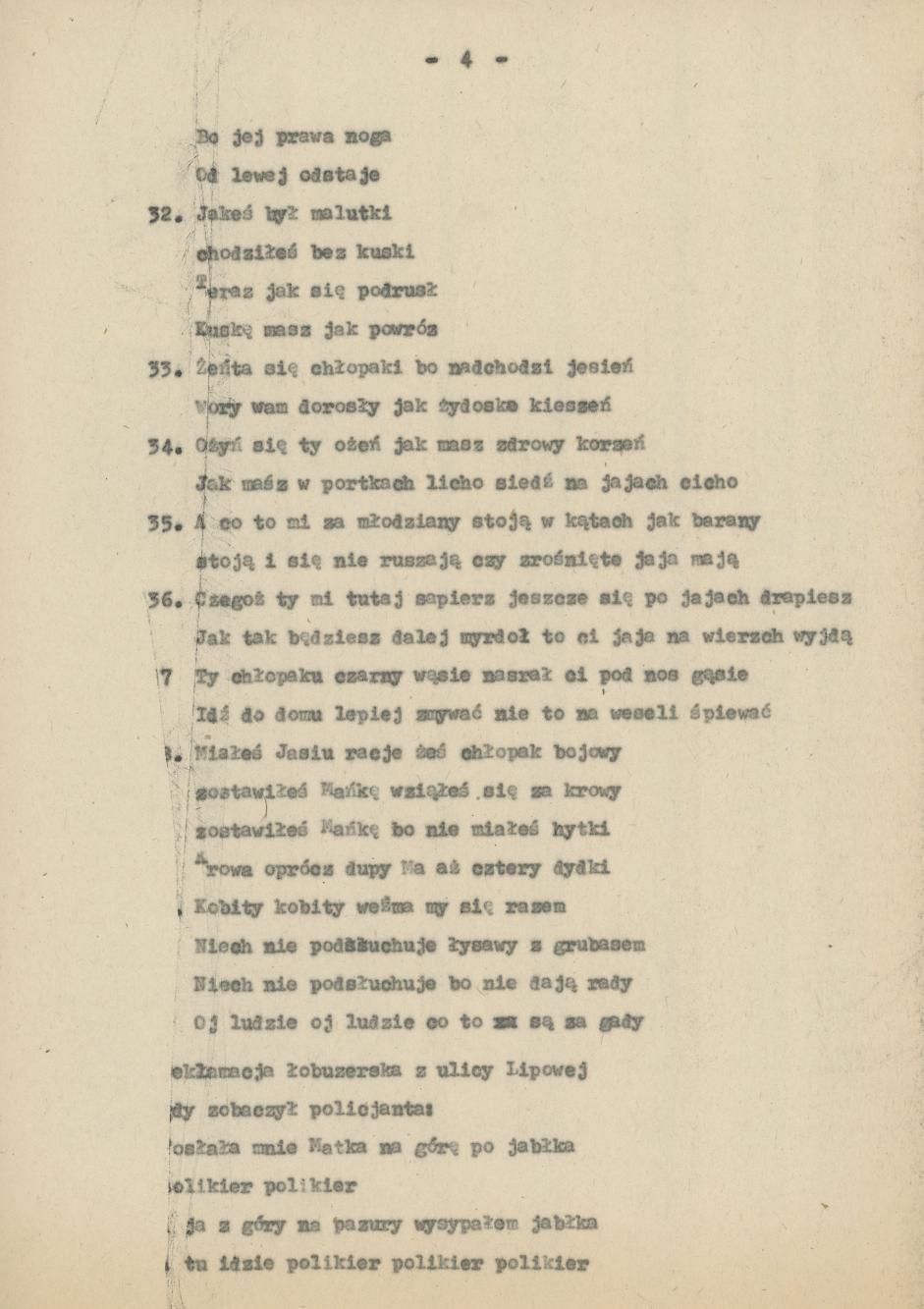 Przyśpiewki weselne z Czartek