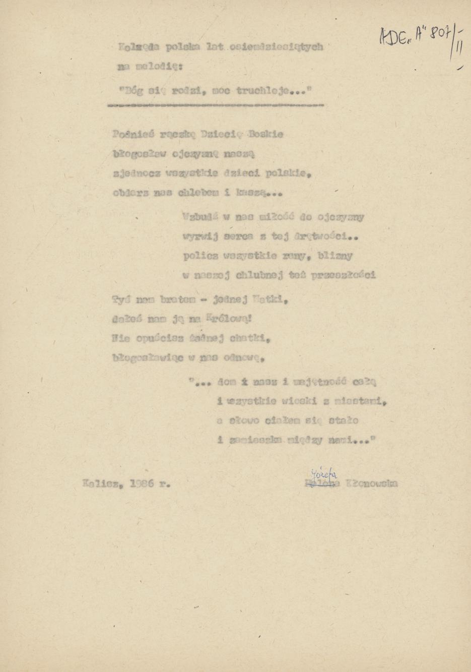 Kolęda polska lat osiemdziesiątych