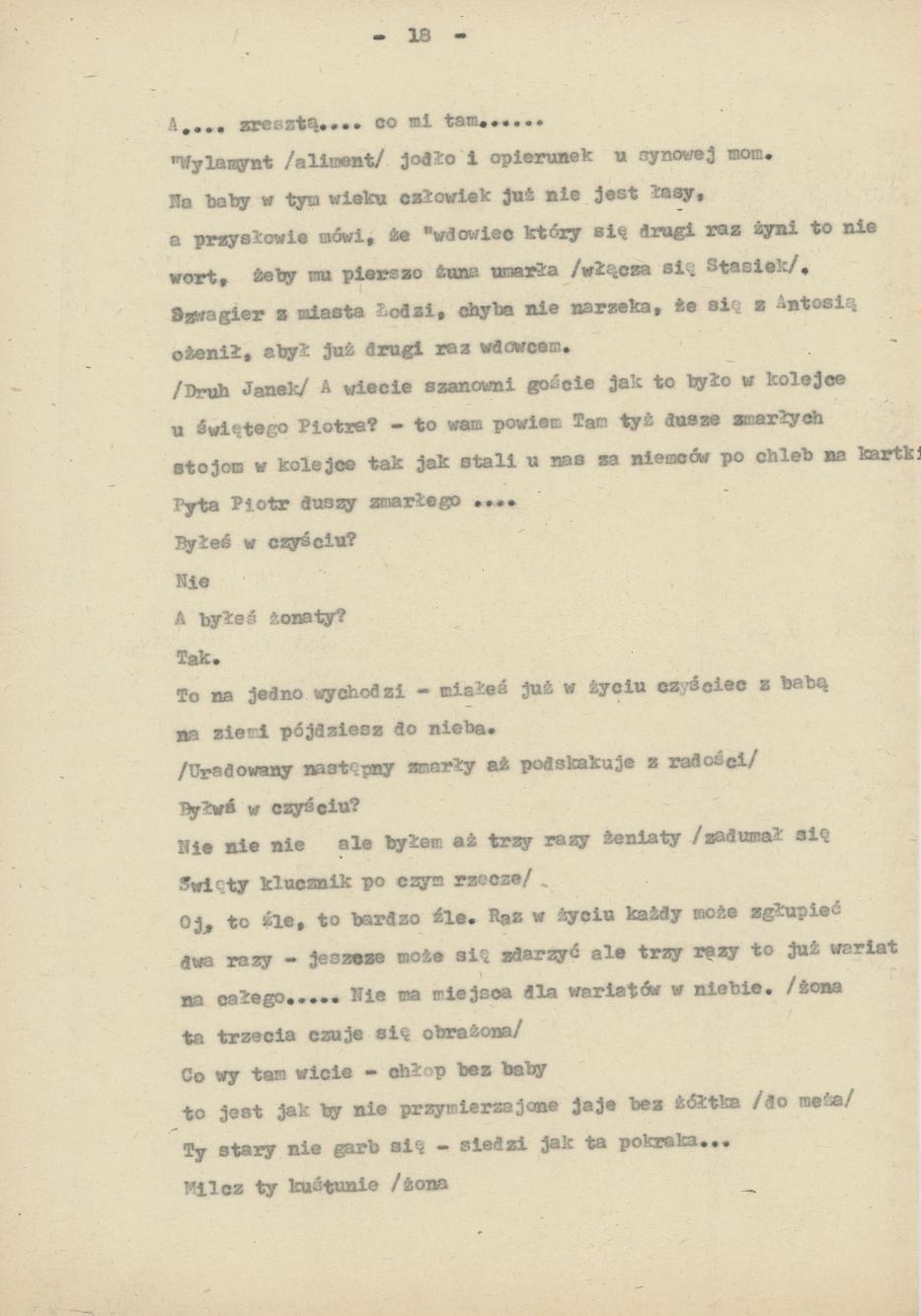 Śpiewy ludowe weselne na terenie miasta Kalisza i powiatu śpiewane dowcipy i przysłowia