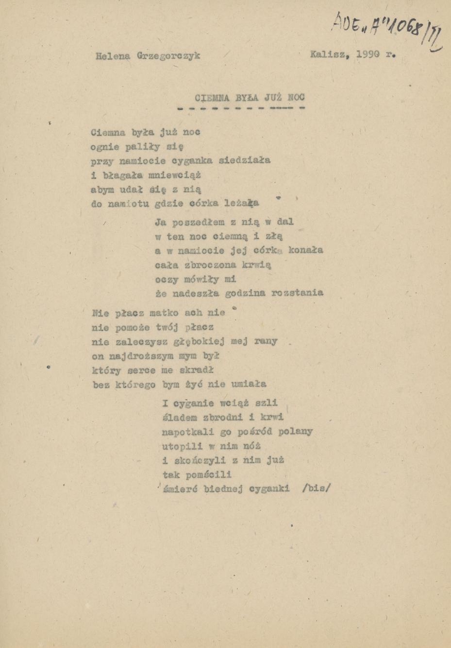 Ciemna była już noc