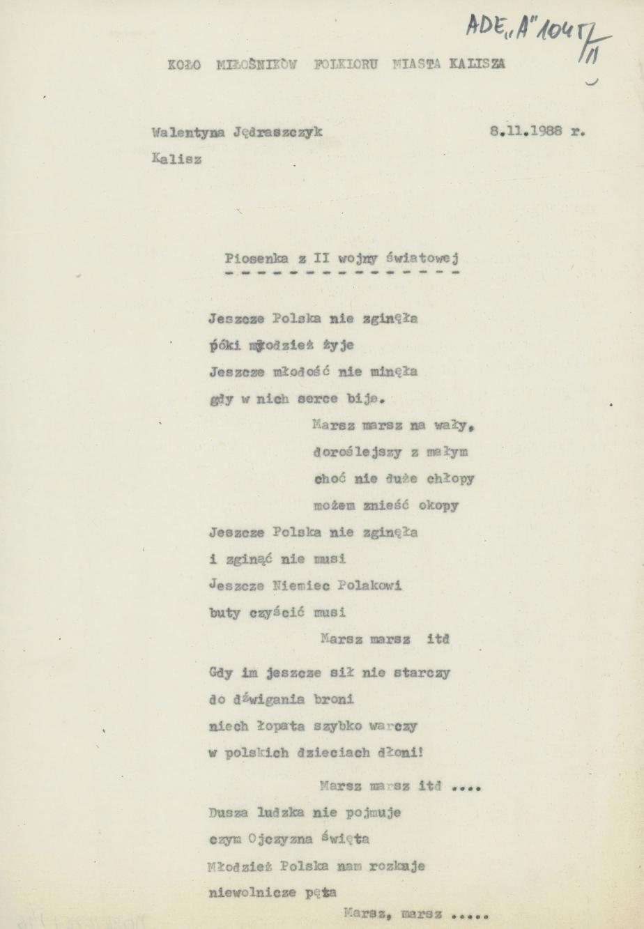 Piosenka z II wojny światowej