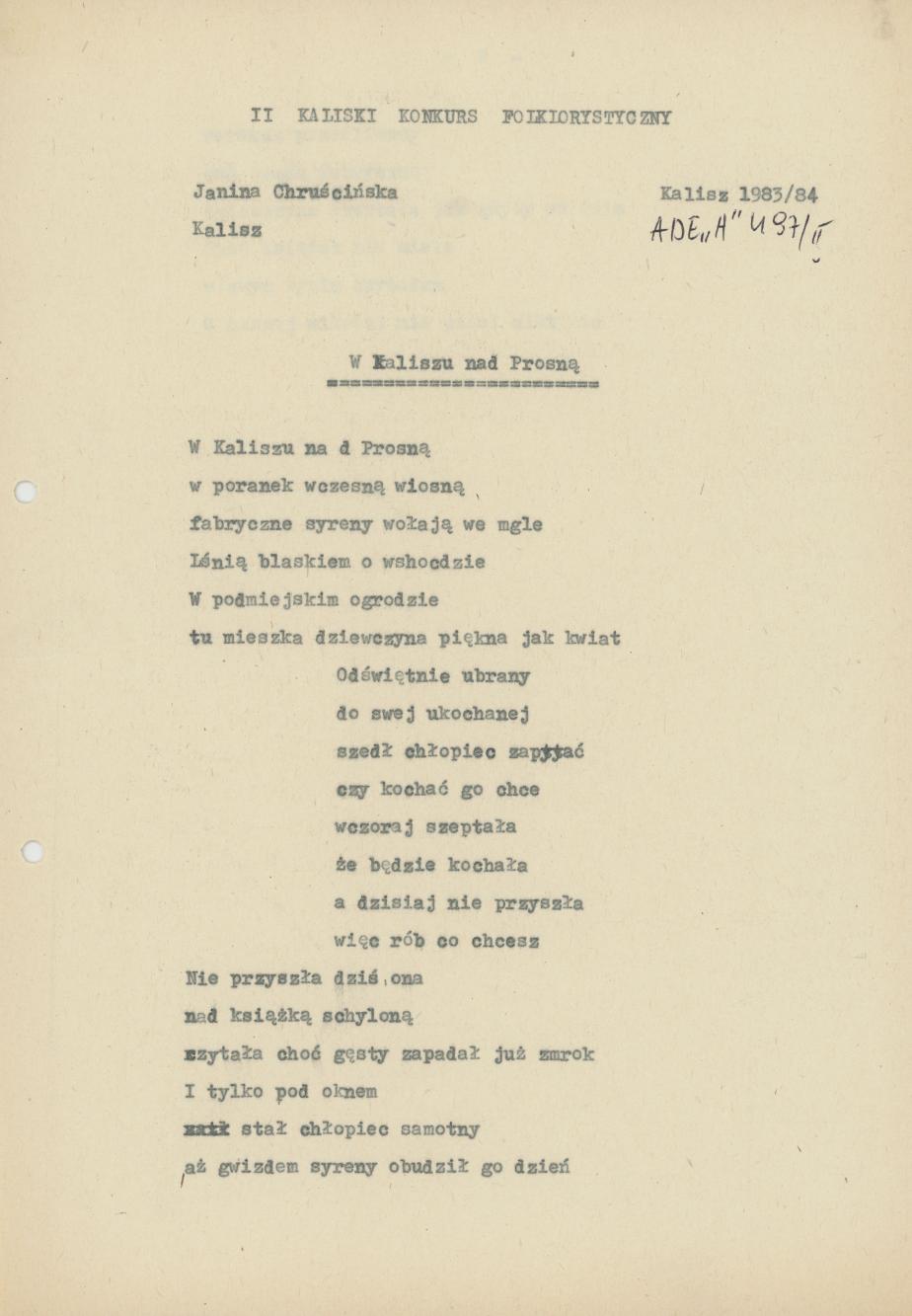 W Kaliszu nad Prosną