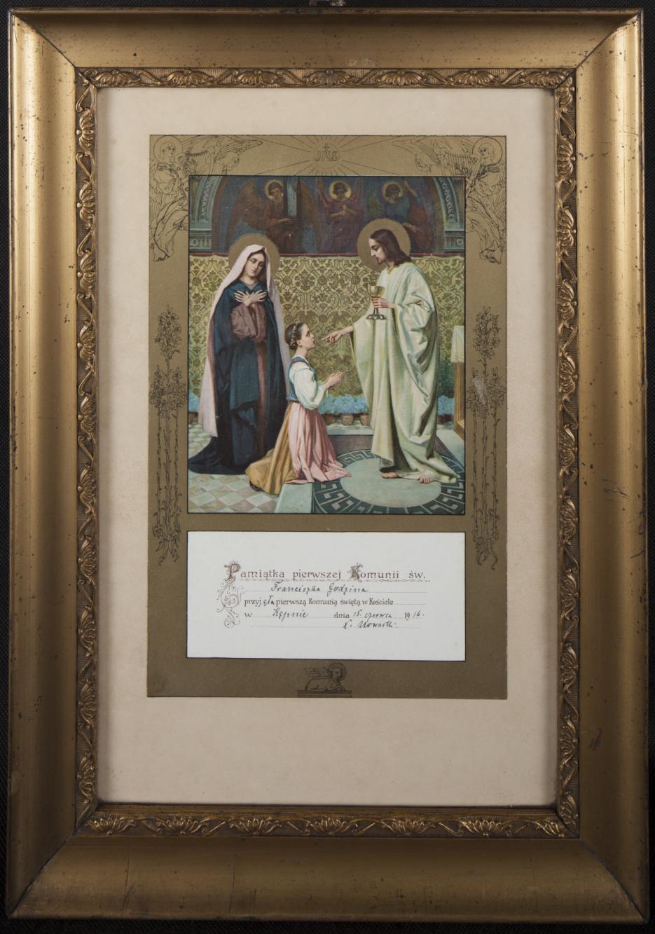 Pamiątka I Komunii świętej Franciszki Godziny z Kępna