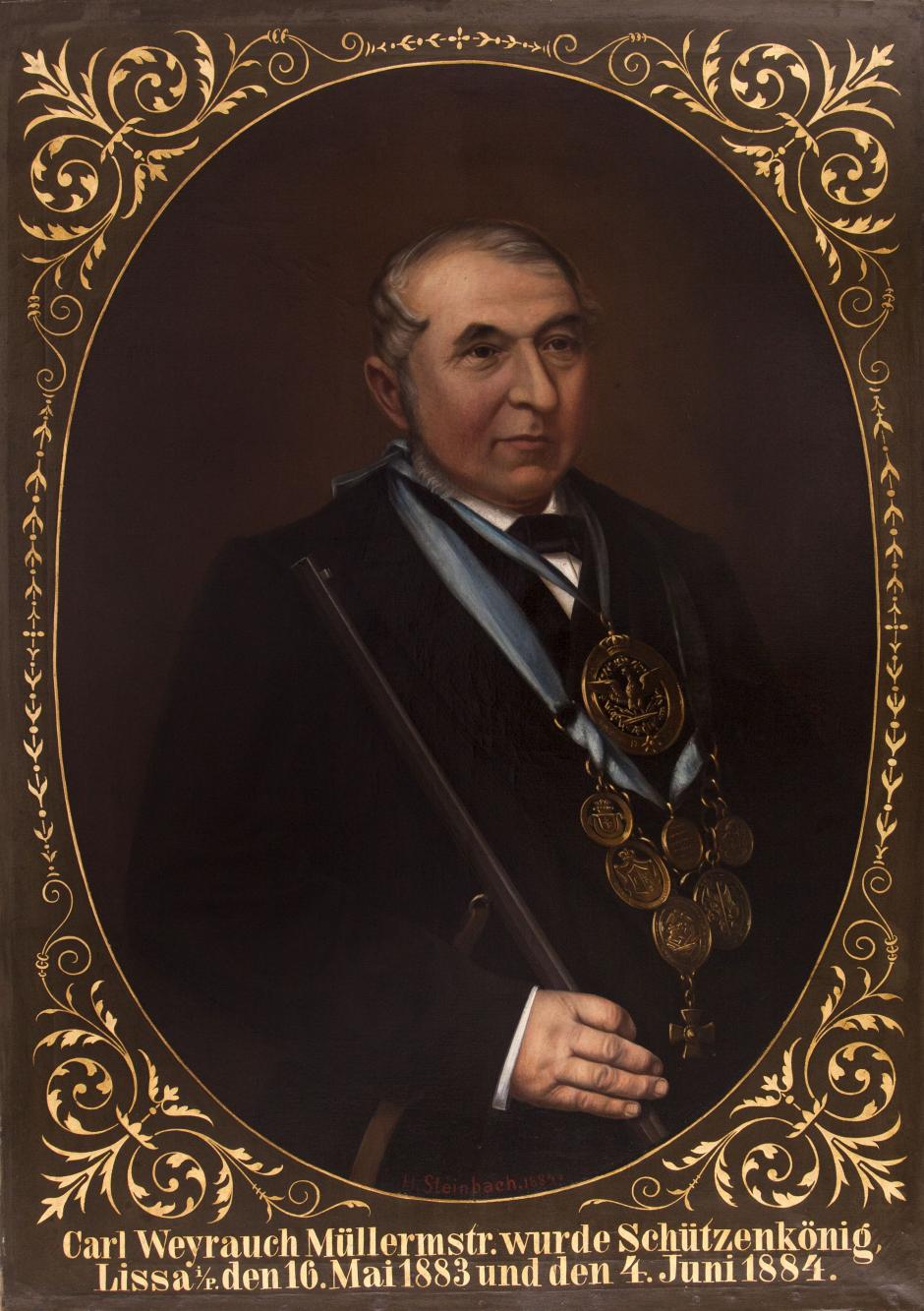 Portret króla kurkowego Carla Weyraucha