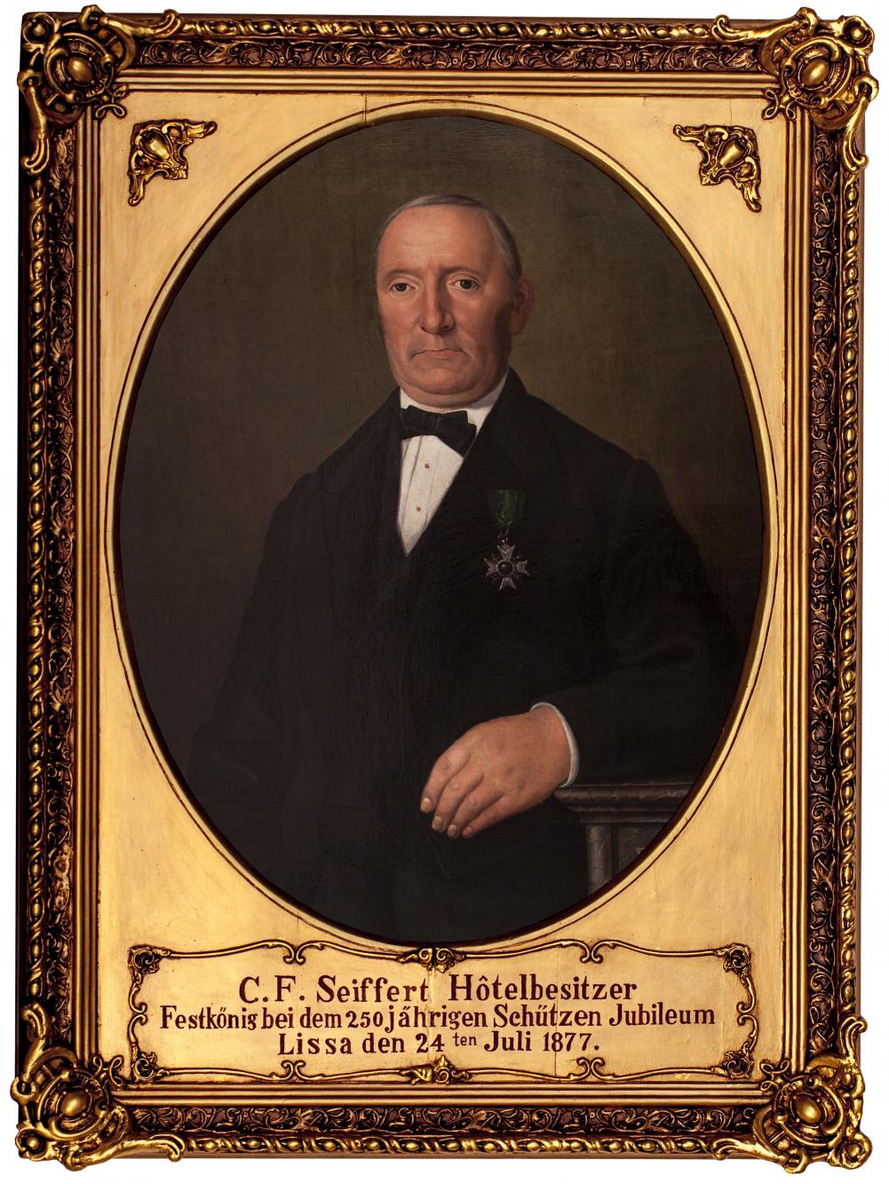 Portret króla kurkowego Carla Ferdinanda Seiferta