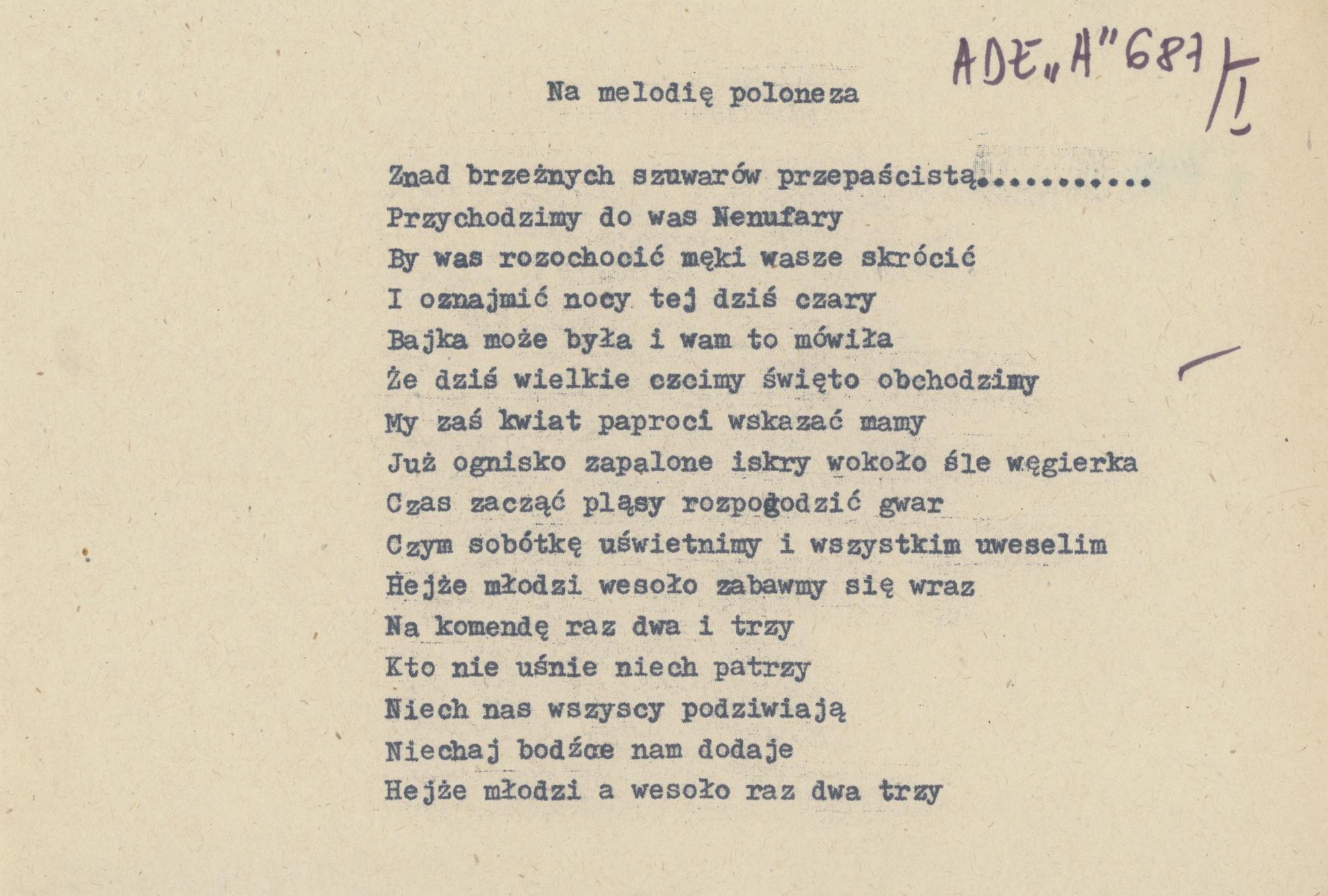 Na melodię poloneza