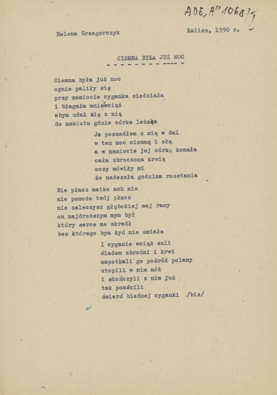 Ciemna była już noc