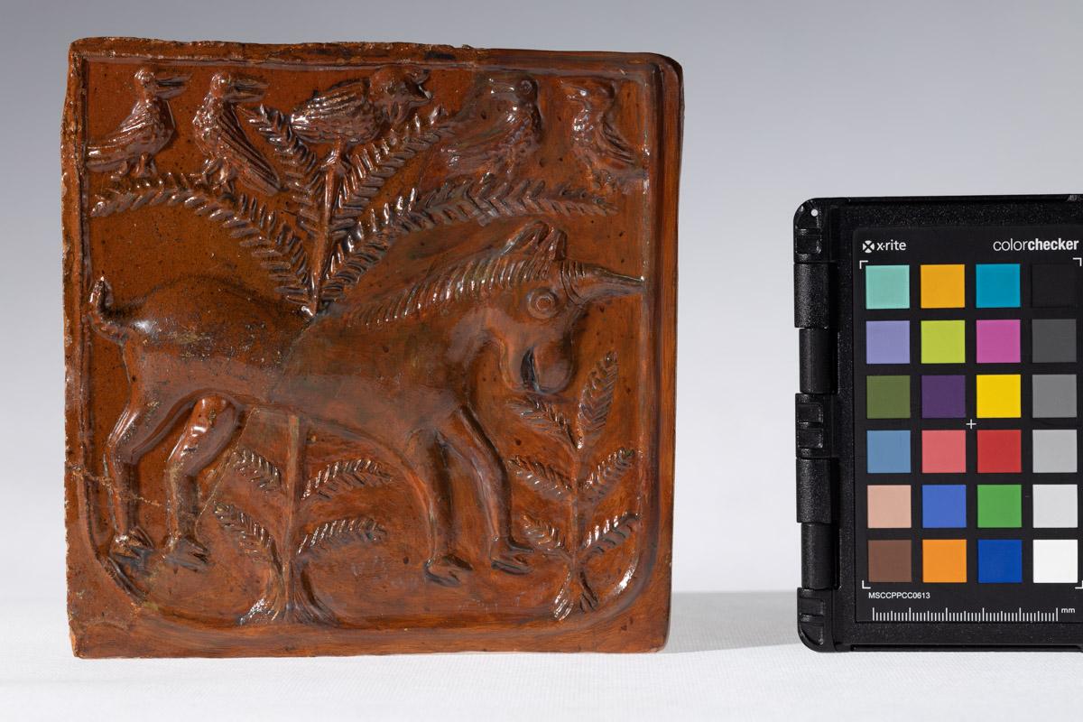 Kafel z motywem jednorożca