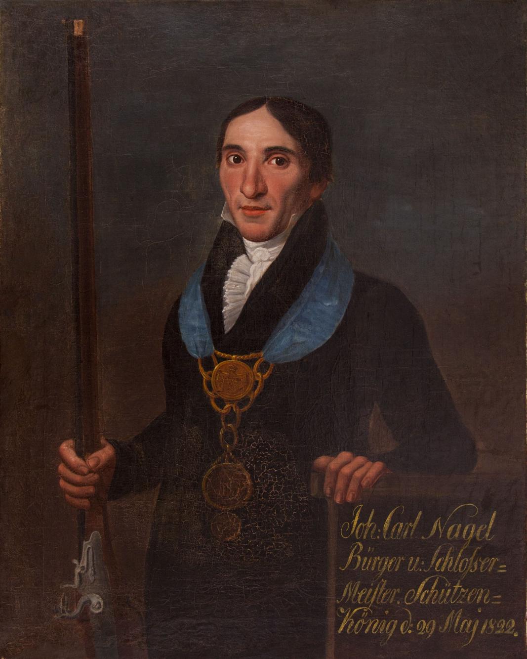Portret króla kurkowego Johanna Carla Nagela