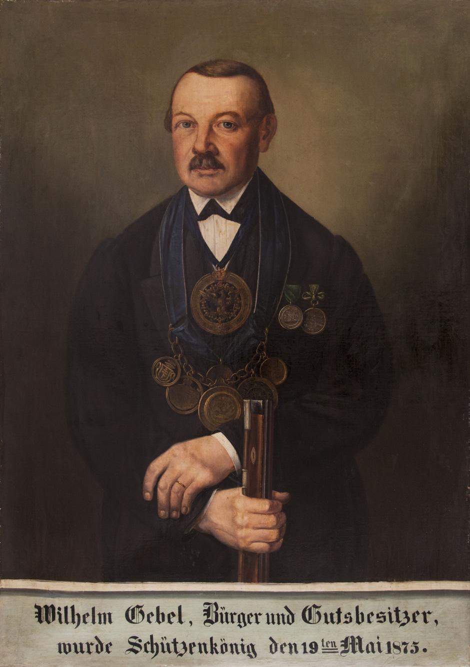 Portret króla kurkowego Wilhelma Gebela