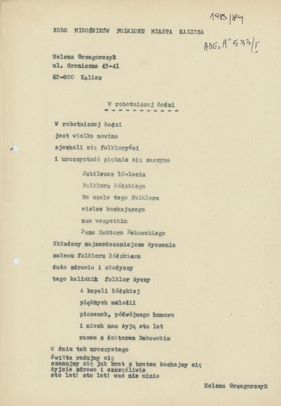 W robotniczej Łodzi