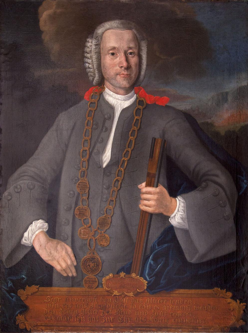 Portret króla kurkowego Beniamina Stechbahra