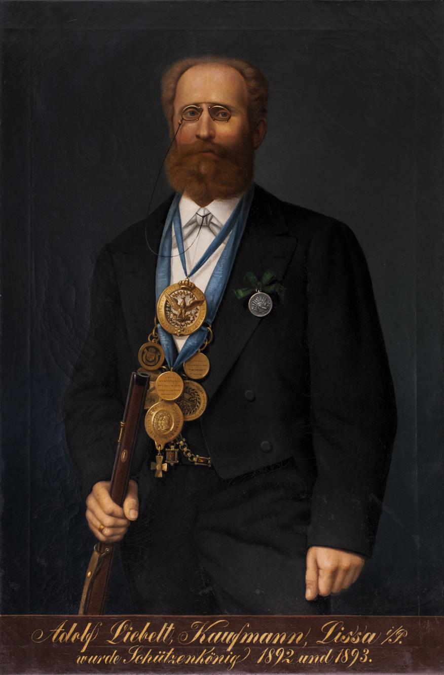 Portret króla kurkowego Adolfa Gustava Liebelta