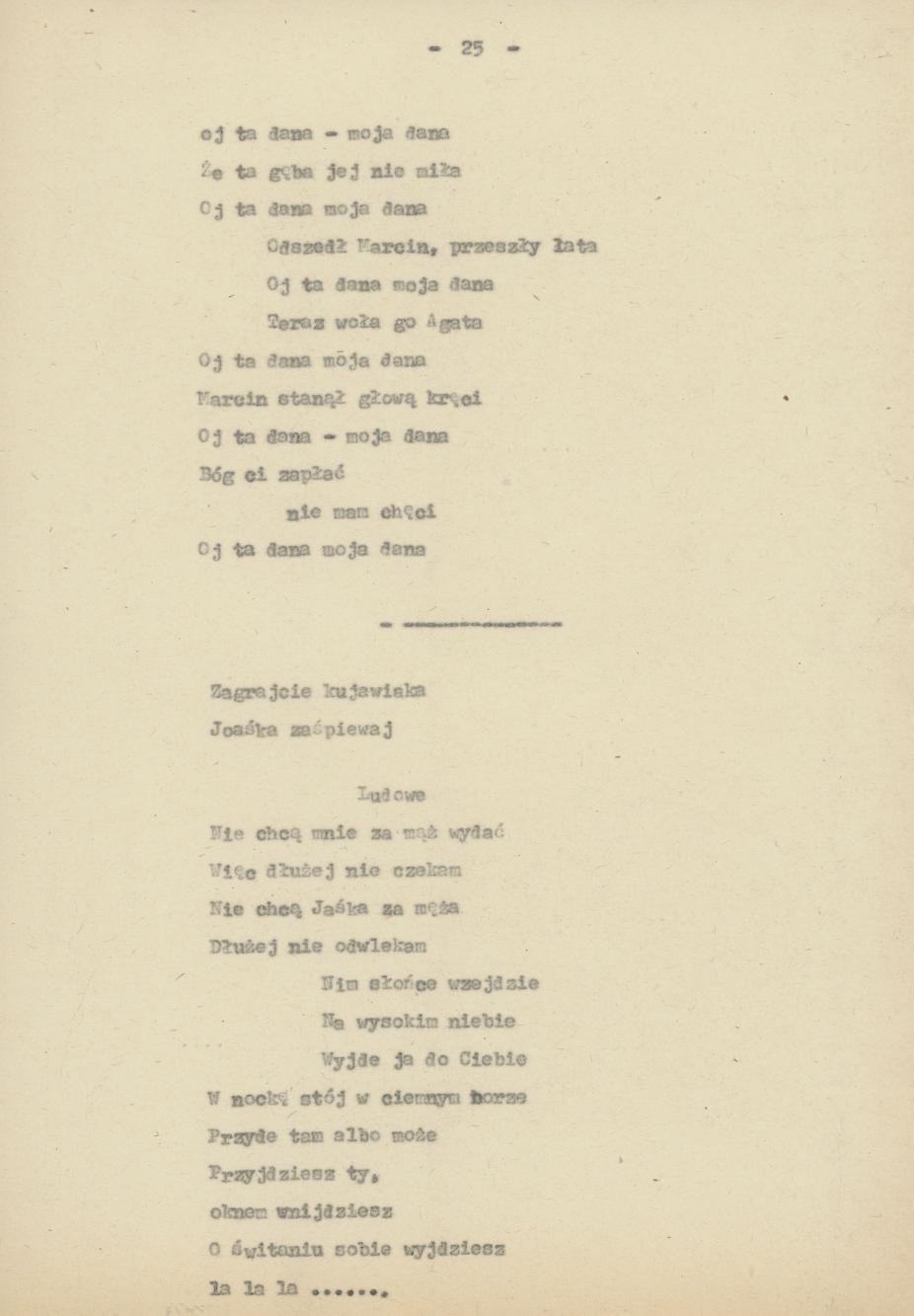 Śpiewy ludowe weselne na terenie miasta Kalisza i powiatu