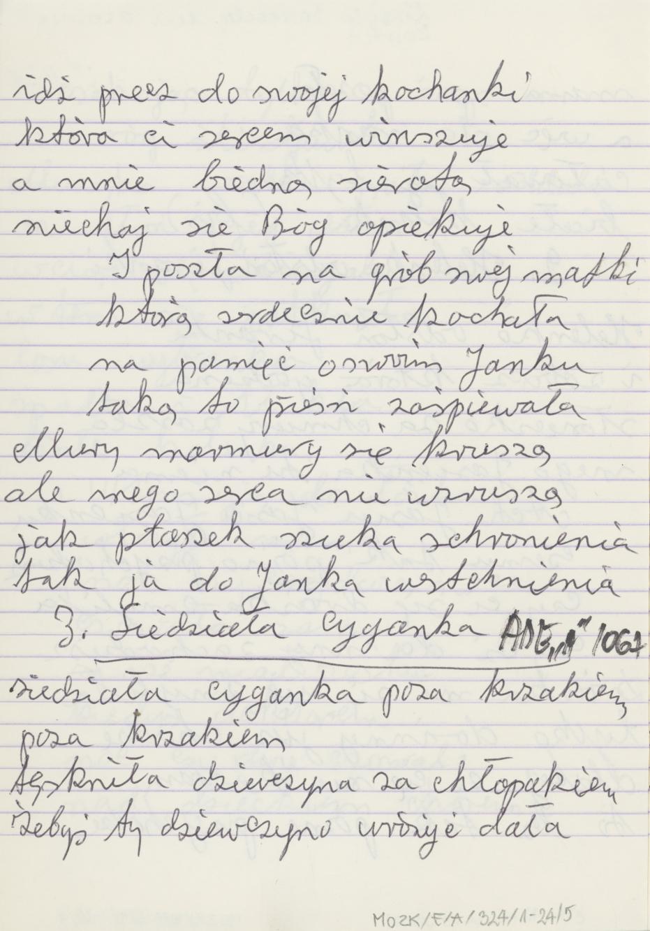 Zeszyt - Kaliskie przedwojenne piosenki, cz. I