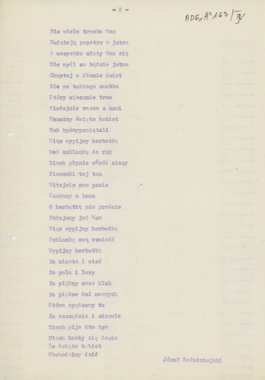 Piosenka na Dzień Kobiet