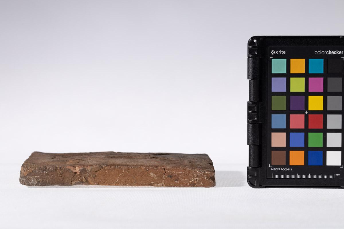 Płytka z wyobrażeniem człowieka prowadzącego lwa na arkanie