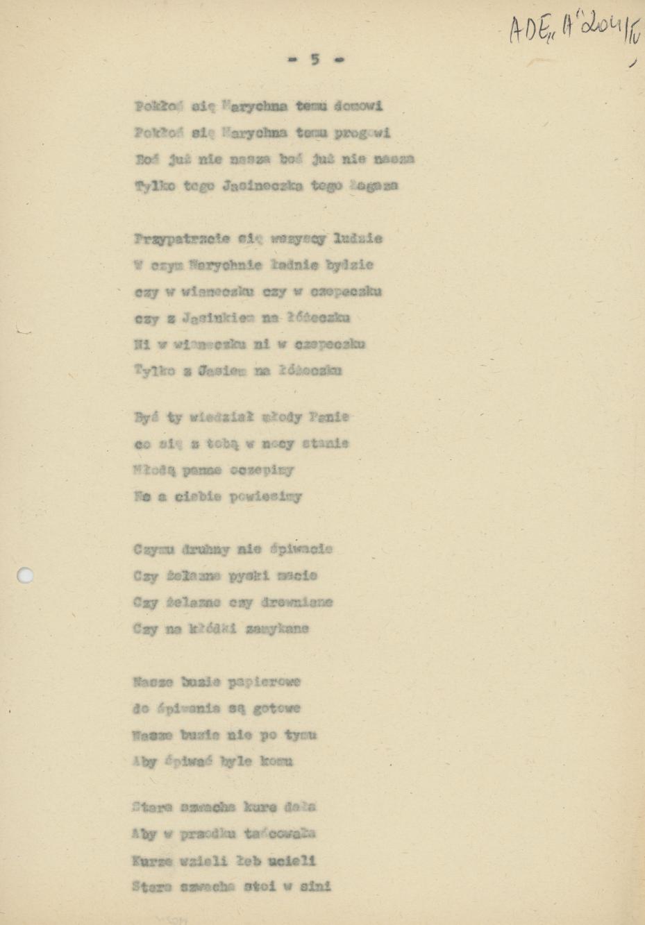 Przyśpiewki i zwyczaje weselne