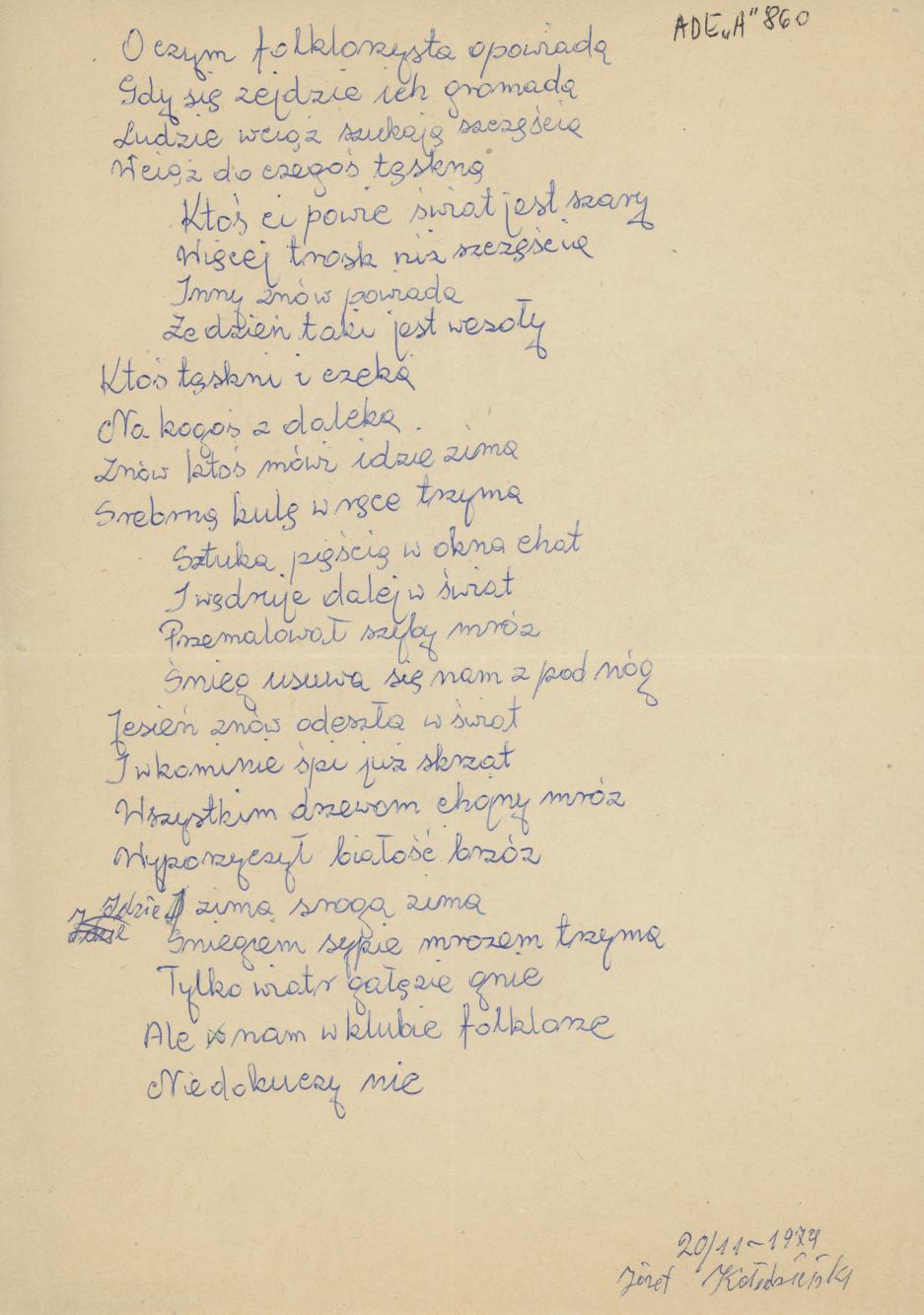 O czym folklorzysta opowiada