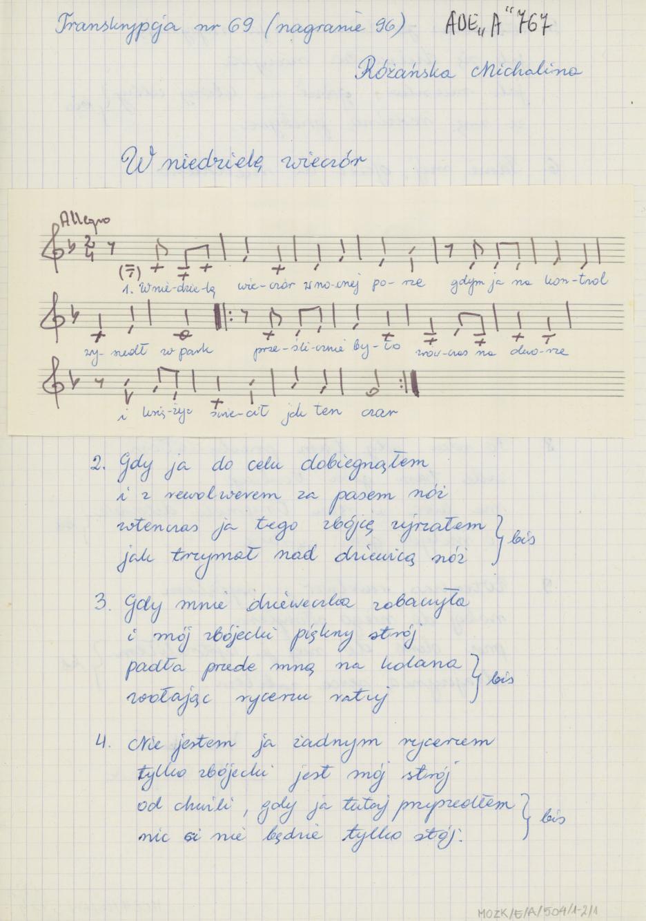 W niedzielę wieczór