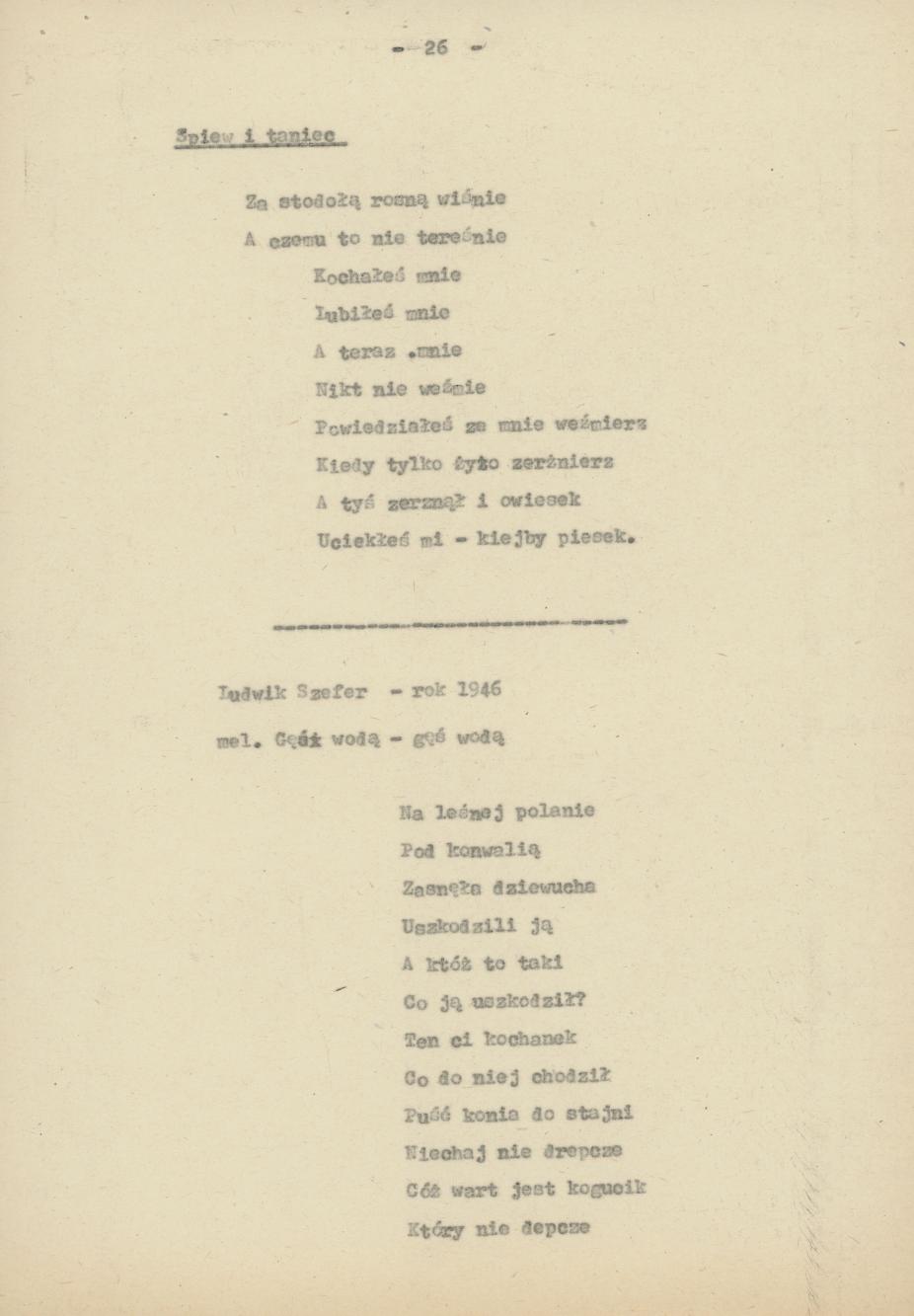 Śpiewy ludowe weselne na terenie miasta Kalisza i powiatu