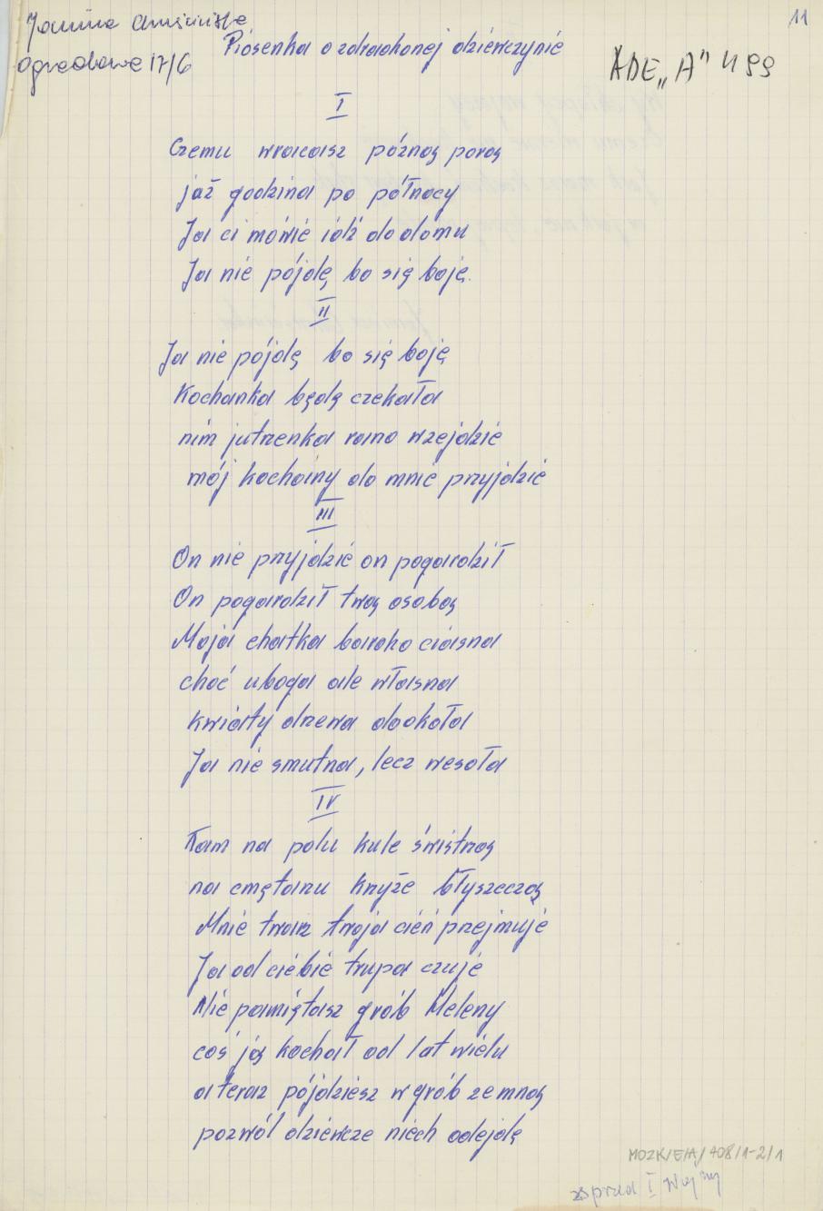 Piosenka o zdradzonej dziewczynie