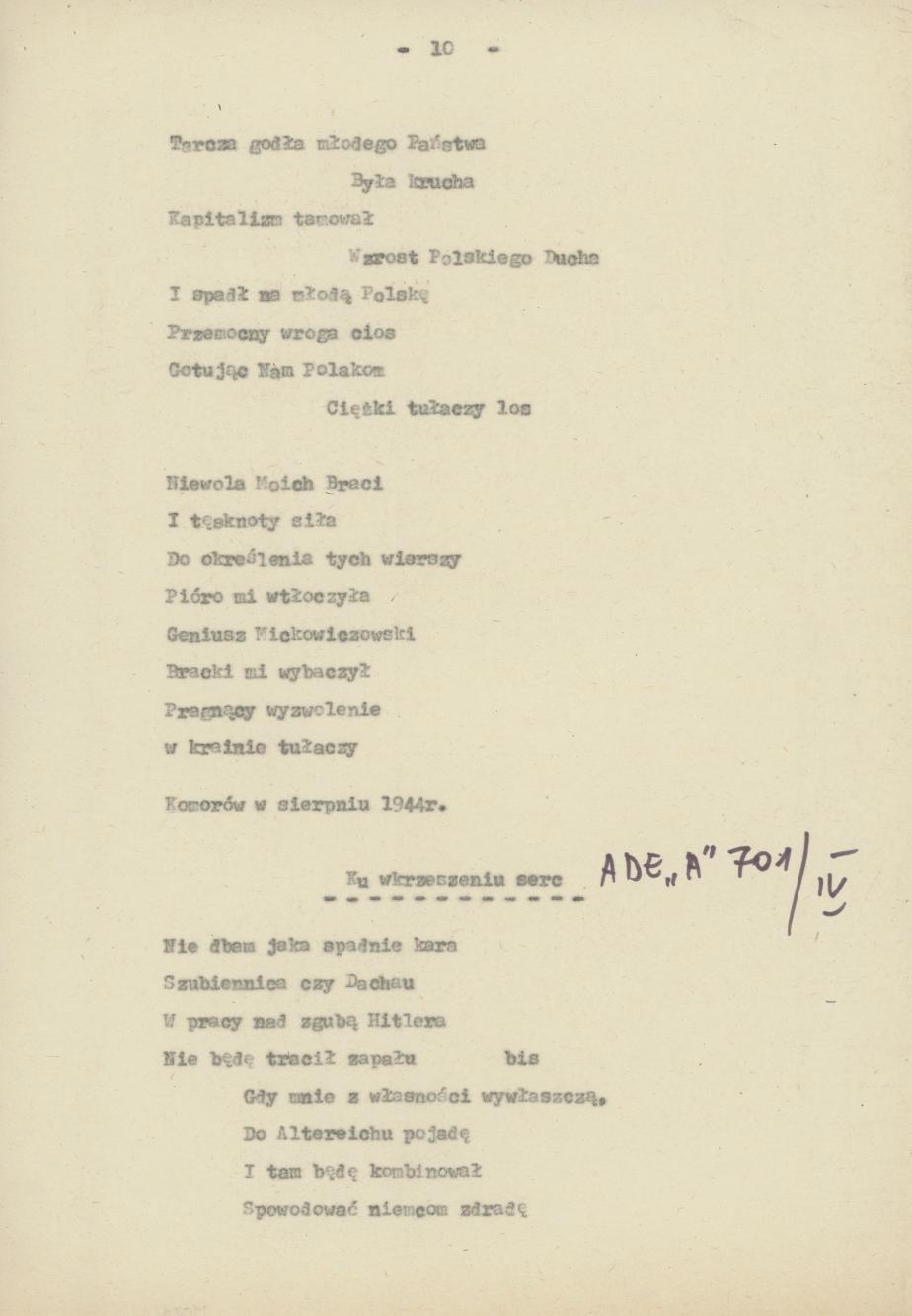 Oda do Mickiewicza w roku 1944