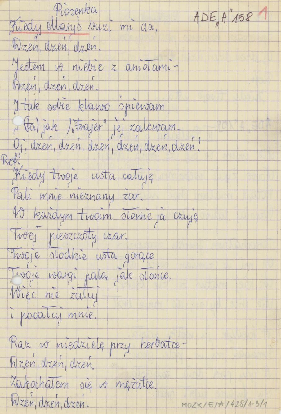 Kiedy Maryś buzi mi da