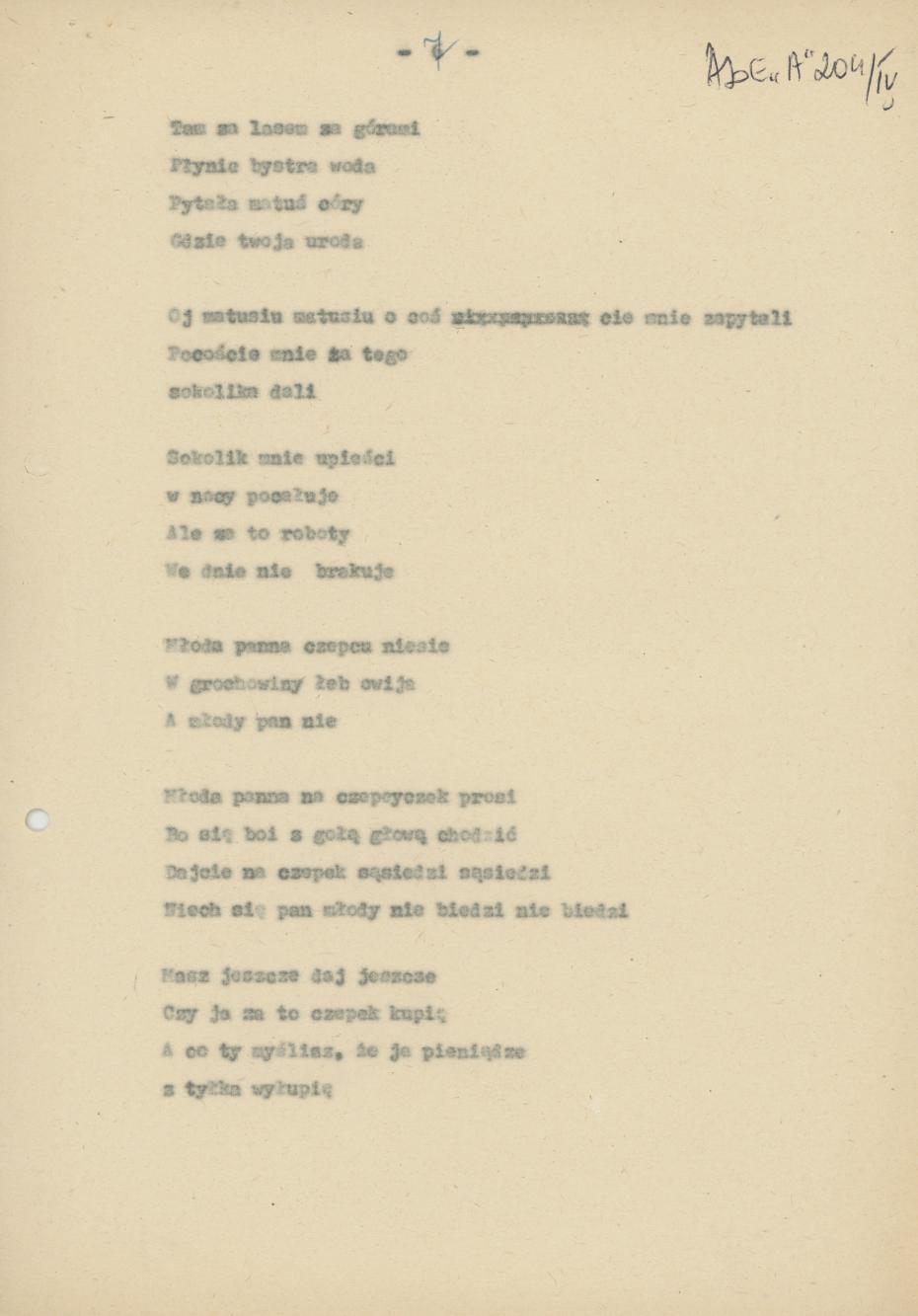 Przyśpiewki i zwyczaje weselne