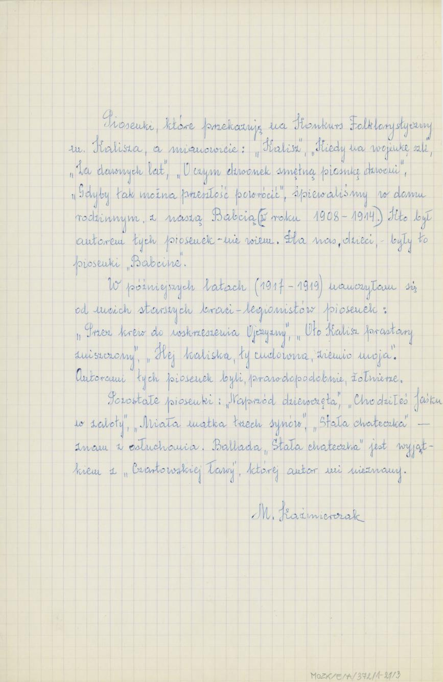 Zbiór piosenek, cz. 1