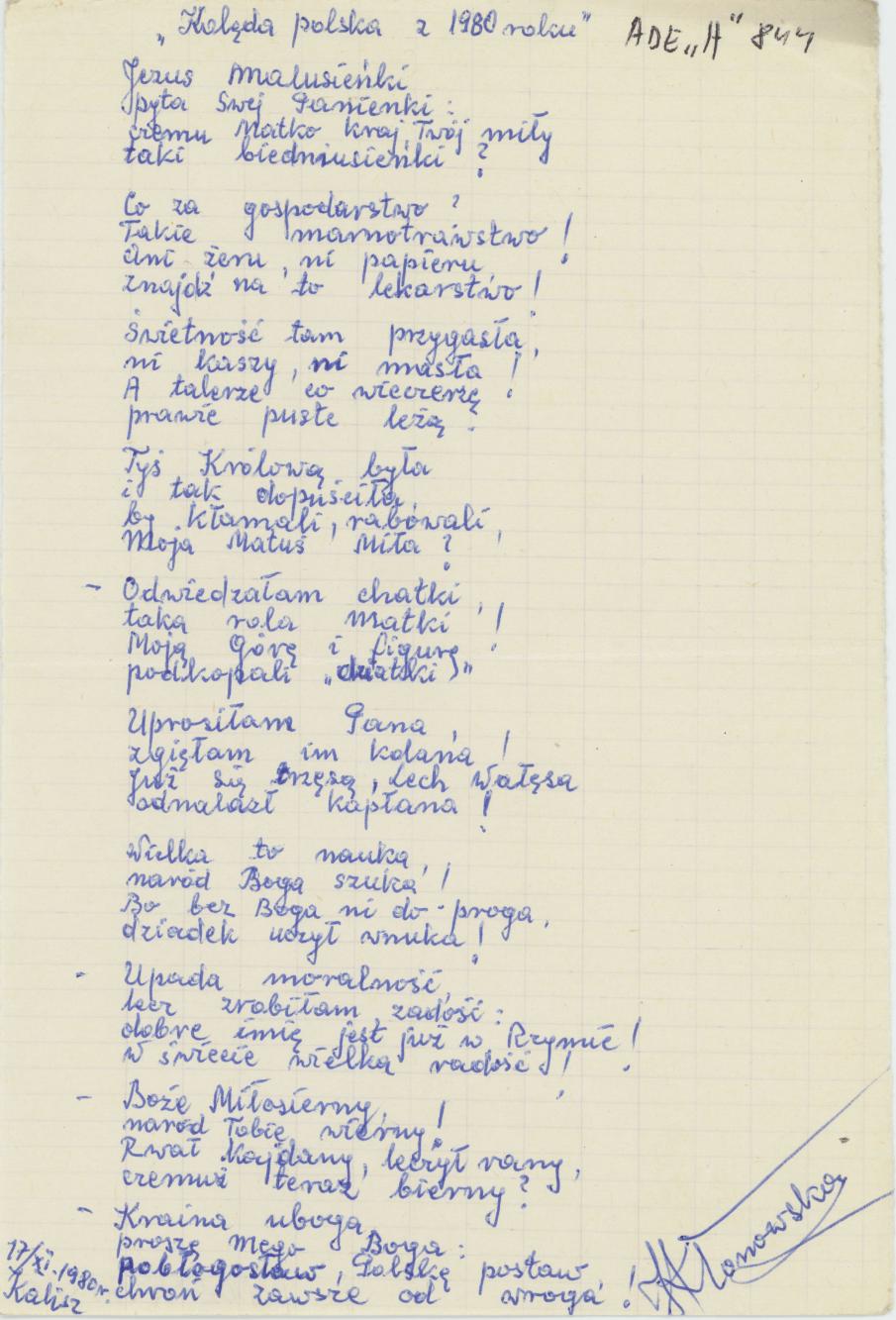 Kolęda polska z 1980 roku