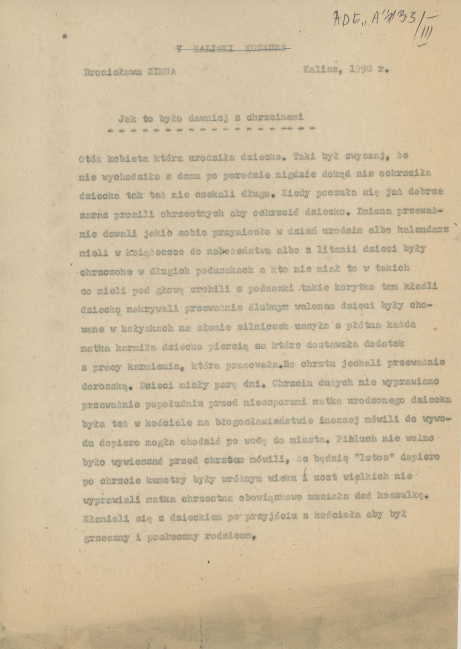 Jak to było dawniej z chrzcinami