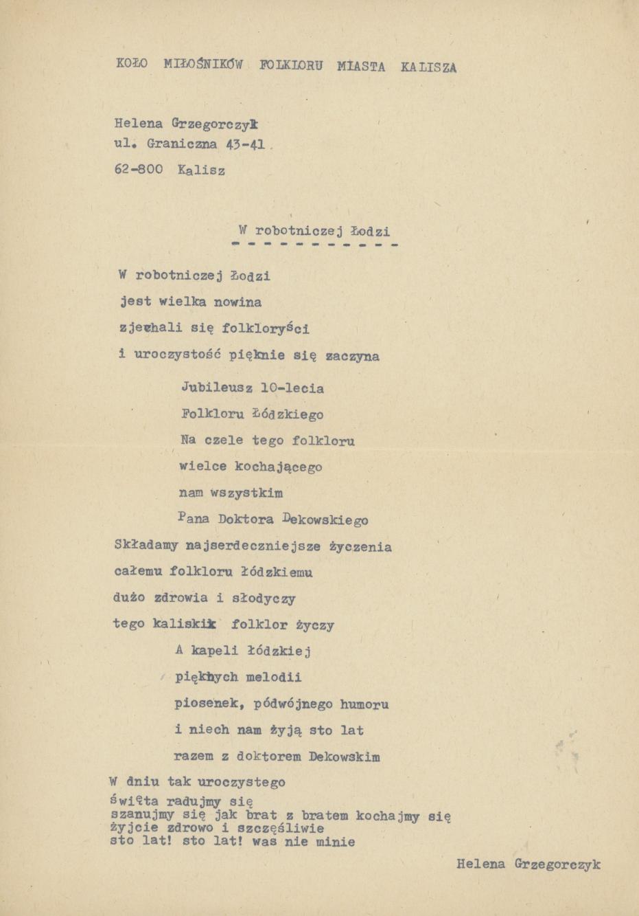 W robotniczej Łodzi