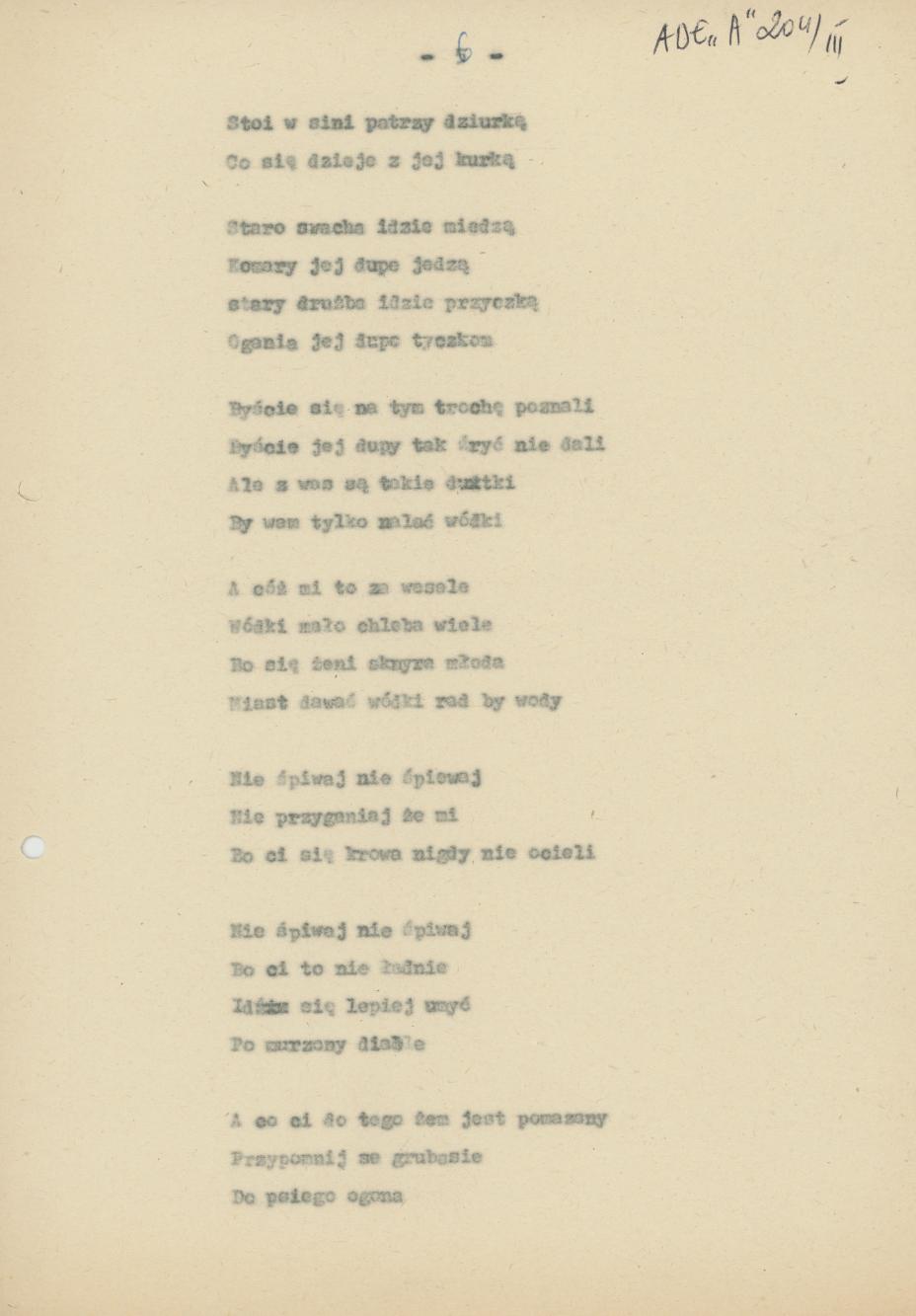 Przyśpiewki i zwyczaje weselne