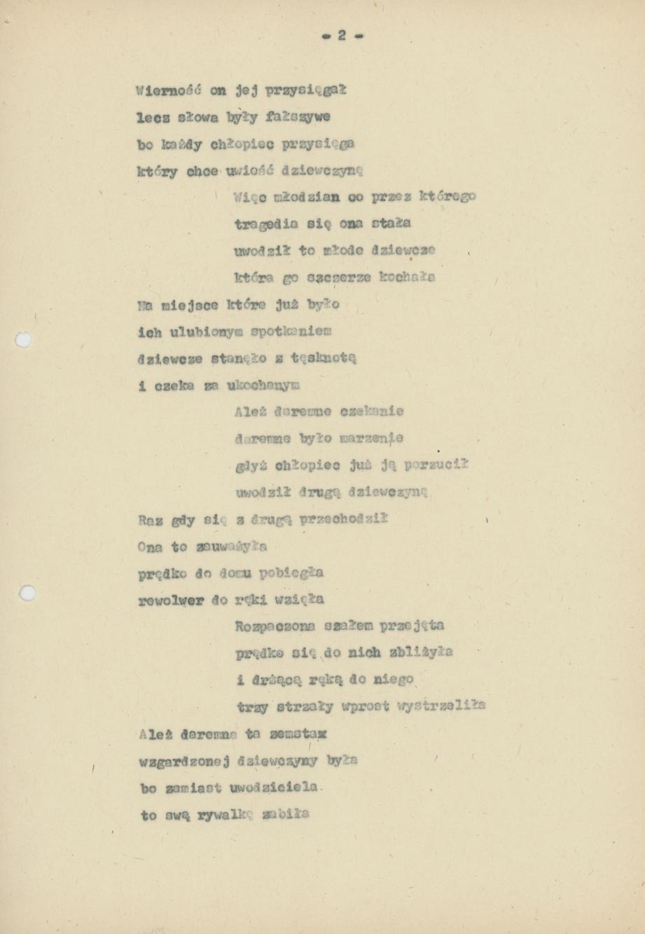 Ach jakaś smutna godzino - podwórkowa tragiczna stara piosenka