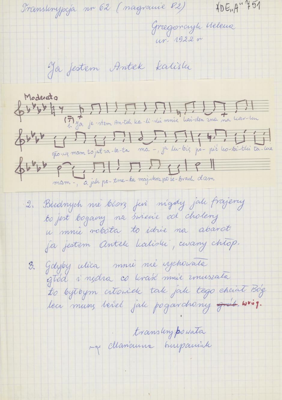 Ja jestem Antek kaliski