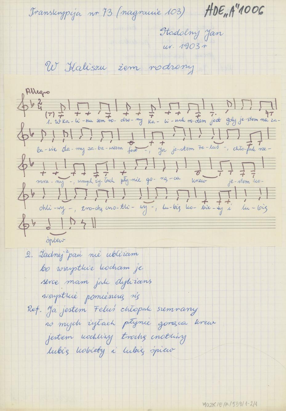 W Kaliszu żem rodzony