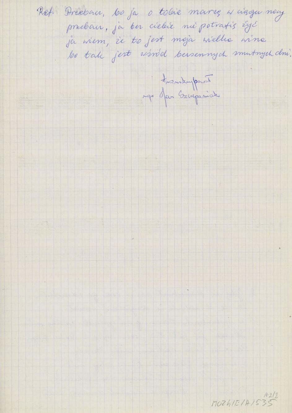 Apaszem Staszek był