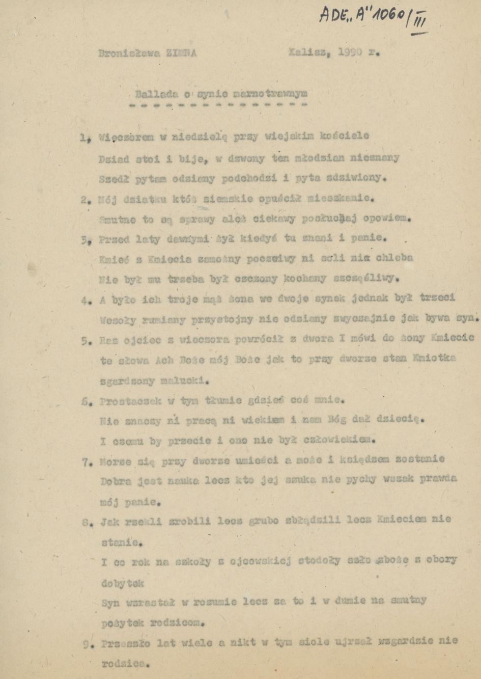 Ballada o synie marnotrawnym