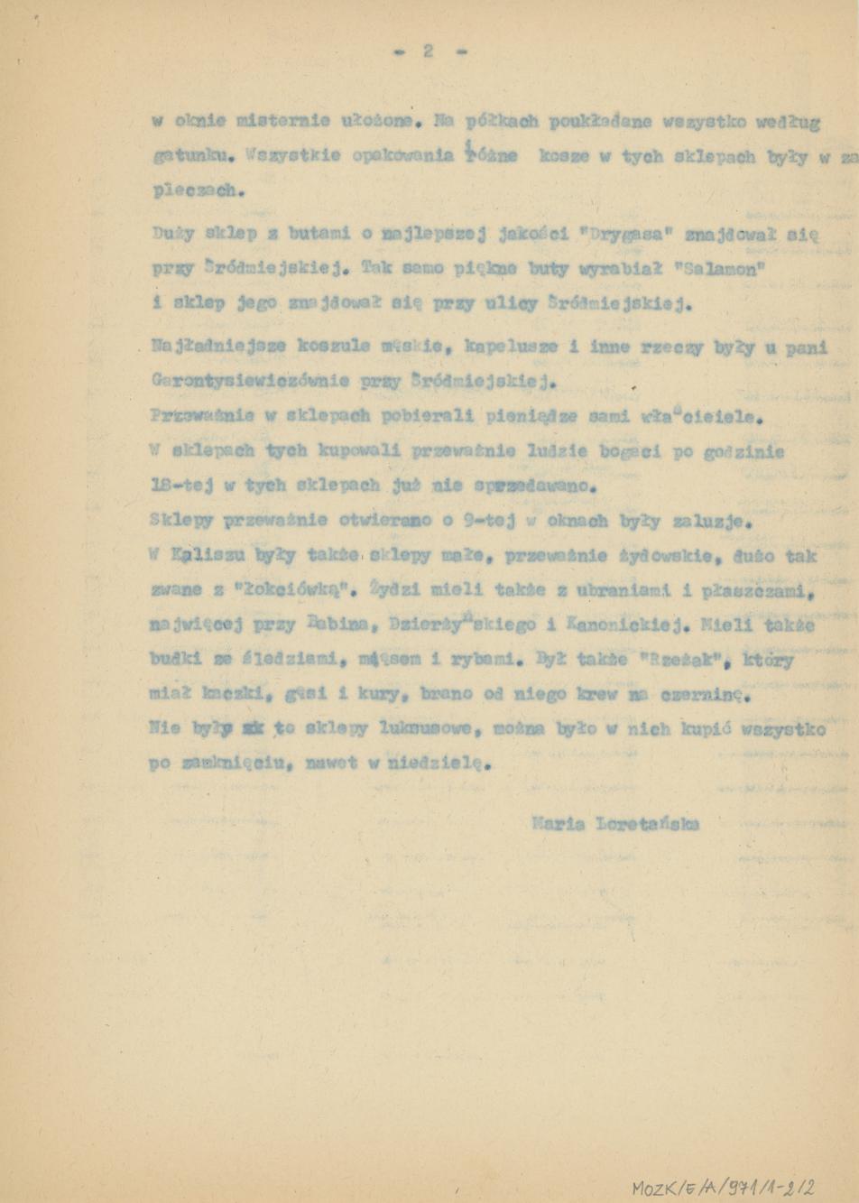 Sklepy kaliskie przed wojną do 1939 r.