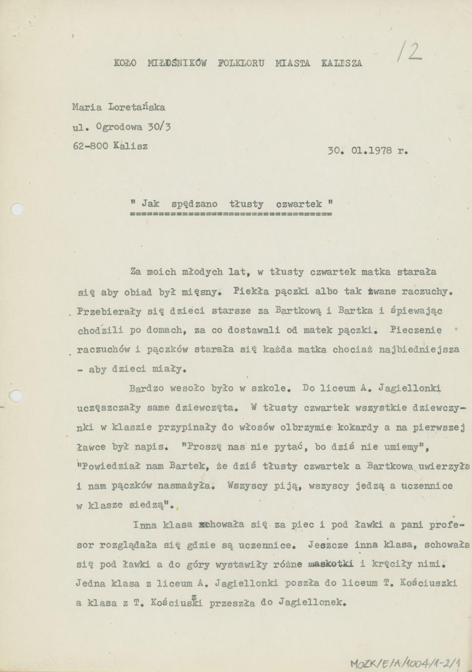 Jak spędzano tłusty czwartek