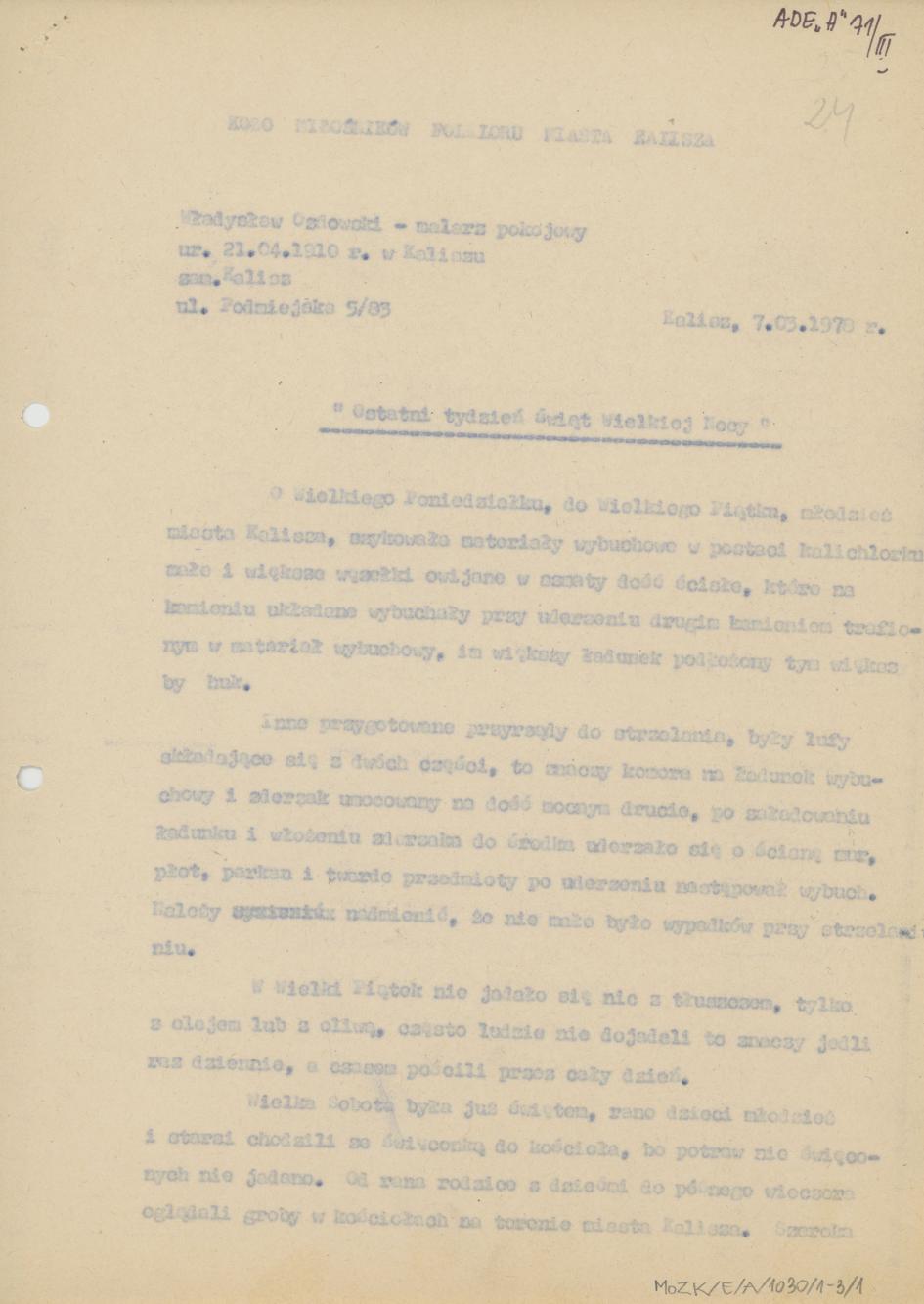 Ostatni tydzień świąt Wielkiej Nocy