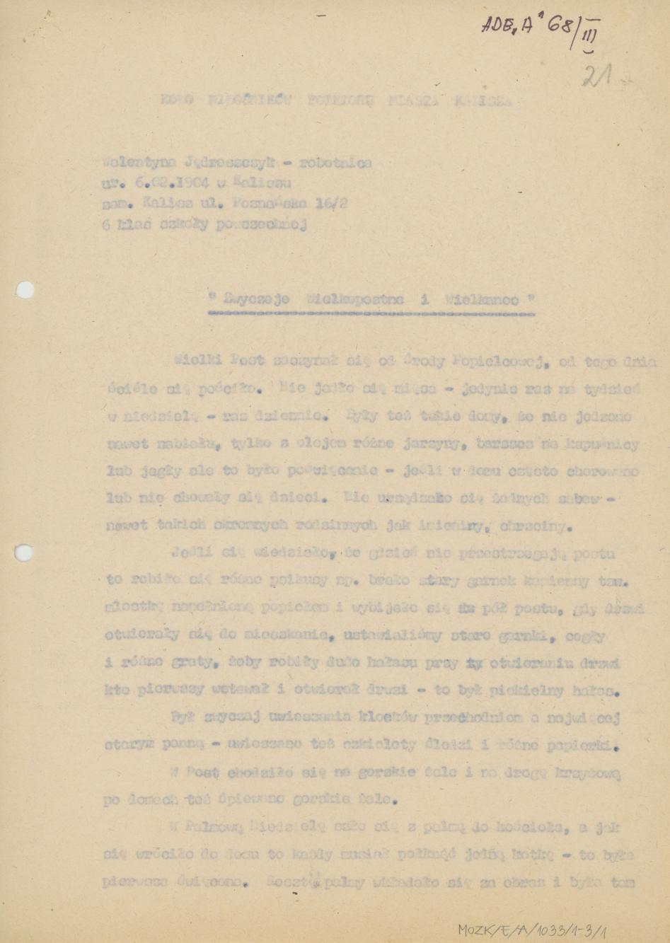 Zwyczaje wielkopostne i Wielkanoc