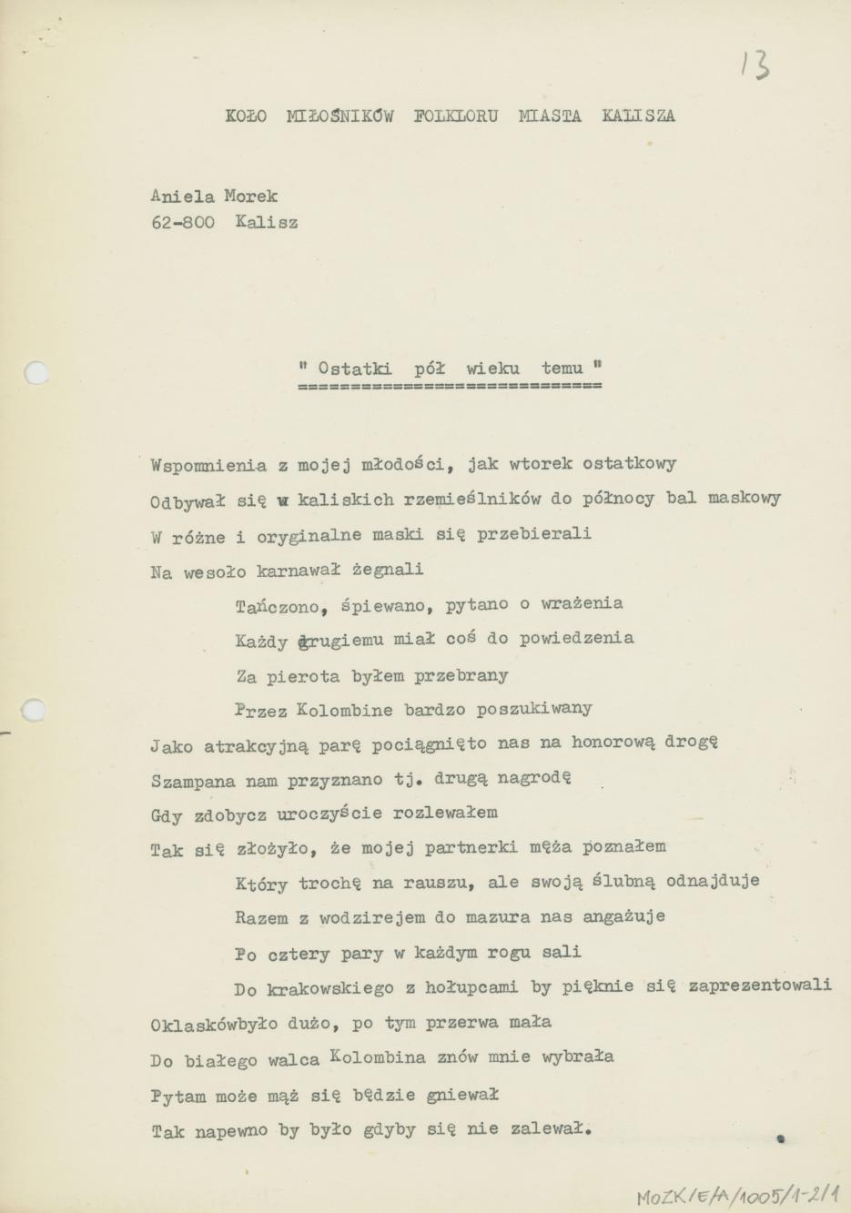 Ostatki pół wieku temu